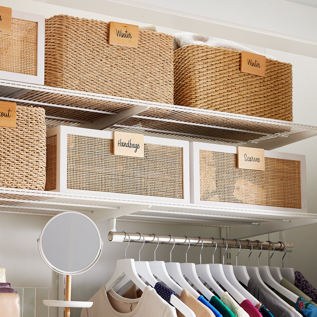 The Container Store Artisan Rattan Woven Cane Bin The Container Store
