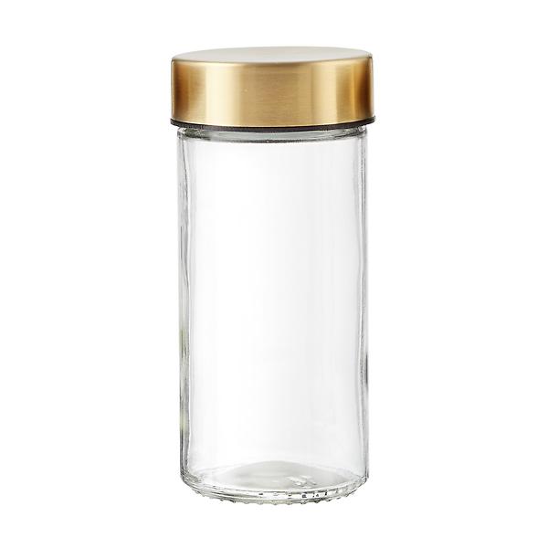 The Container Store Glass Spice Jar - Gold - 3 oz