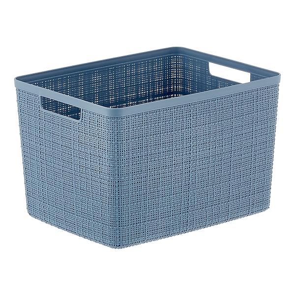 Set Of 4 Jute Large Decorative Plastic Organization And Storage Baskets Bins  For