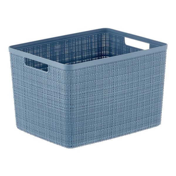 Plastic Storage Baskets with Lid Organizing Container Knit Storage Organizer  Bin