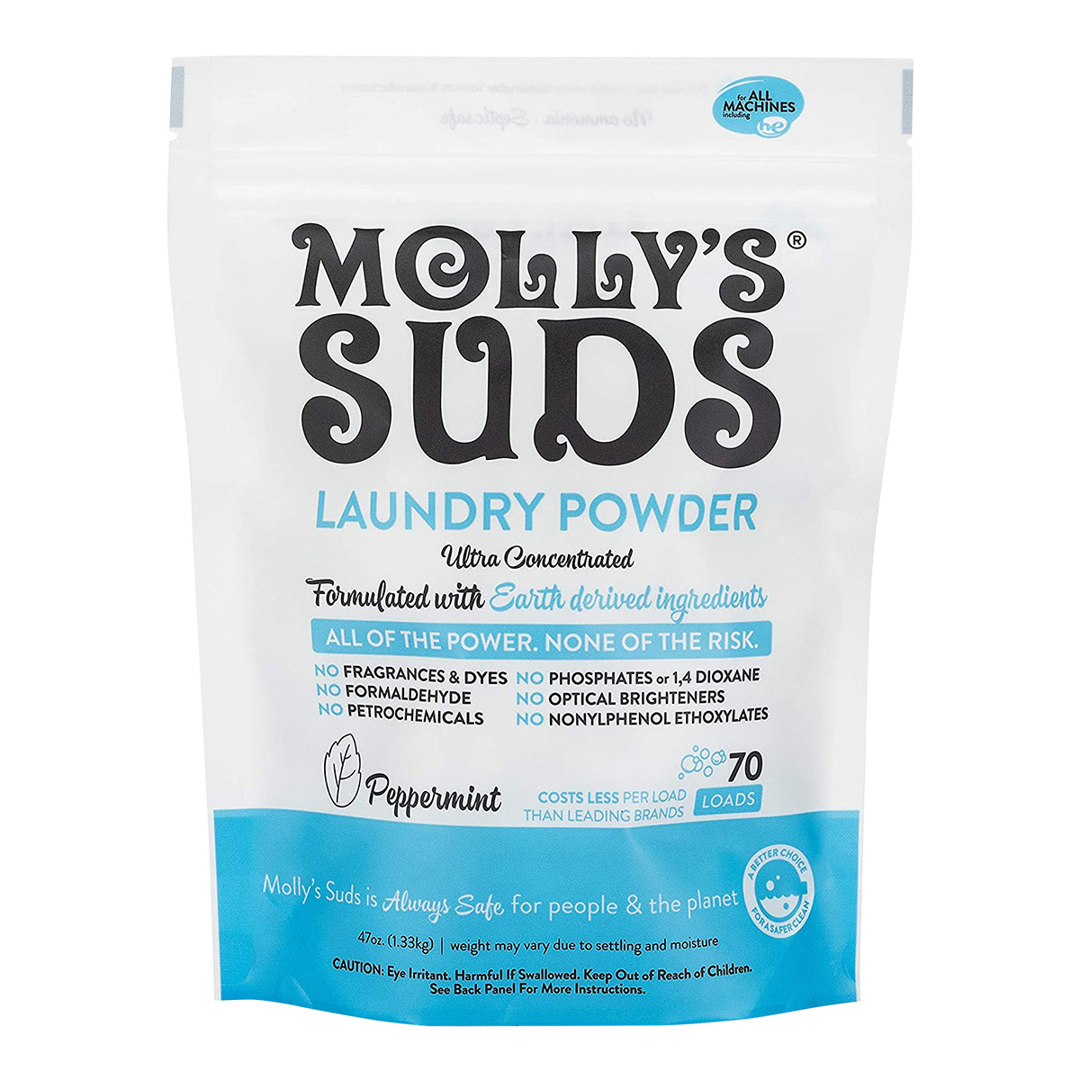 Dr Suds Laundry Powder - Variety 3 Pack (192 oz Total) Three 64 oz Pouches  - Unscented, Lavender, Eucalyptus (3)