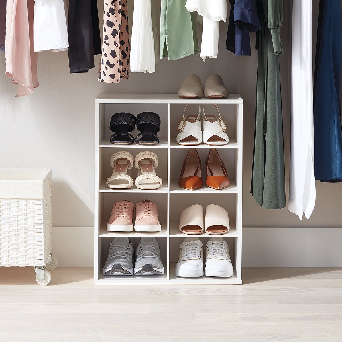 Shoe storage in garage  Garage shoe storage, Closet shoe storage