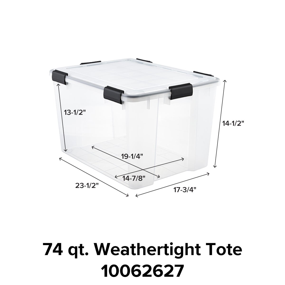 Clear Weathertight Totes Cases | The Container Store