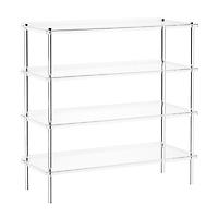 The Container Store 4-Tier Luxe Acrylic Shoe Rack Clear