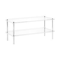 The Container Store 2-Tier Luxe Acrylic Shoe Rack Clear