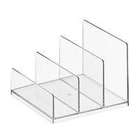 Everything Organizer 3-Section Tiered Letter Sorter Clear