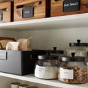 Glass Canisters with Matte Black Lids