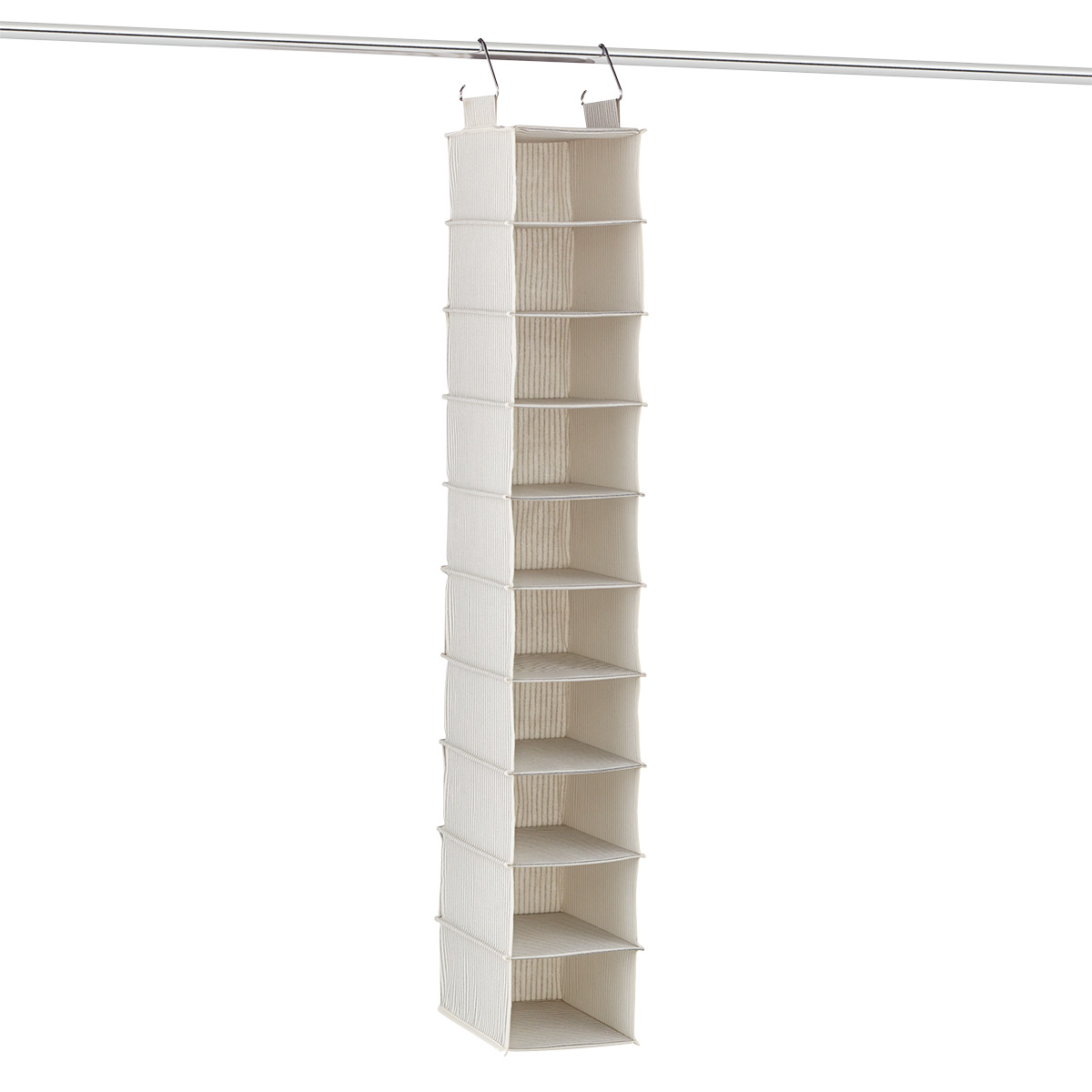 10 Shelf Hanging Shoe Organizer with recycled PET Fabric