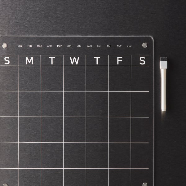 The Container Store Luxe Acrylic Magnetic Monthly Calendar