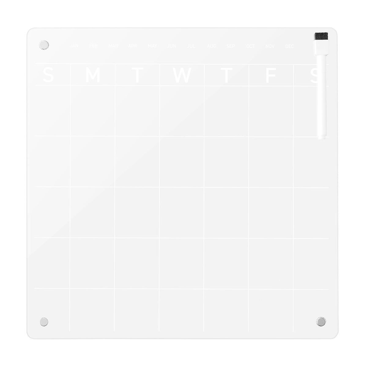 The Container Store Luxe Acrylic Magnetic Monthly Calendar