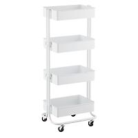 The Container Store 4-Tier Rolling Cart White