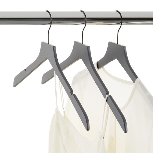 The Container Store Slim Wood Hangers with Notches