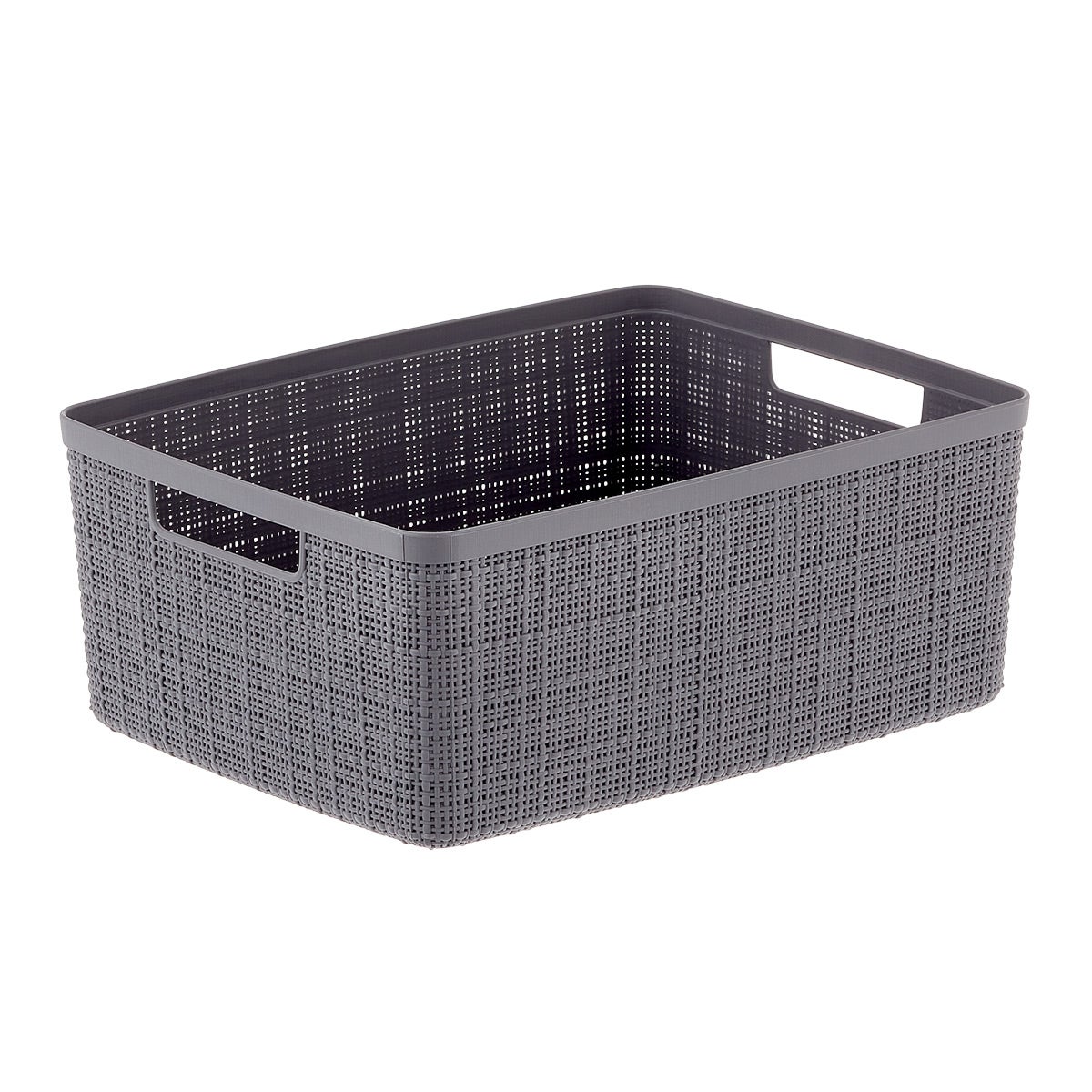 Curver Jute Plastic Bin - Dark Grey - M (Medium)