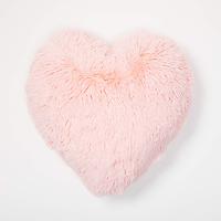 Dormify Sophia Heart Faux Fur Pillow Pink