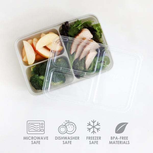  OTOR Bento Boxes Meal Prep Containers 3 Compartments