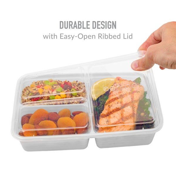 BENTGO MEAL PREP CONTAINERS 3-COMPARTMENT 20 PC. SET BGPRP3-NB