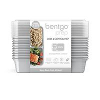 BentGo 3-Compartment Prep Container Silver Pkg/10