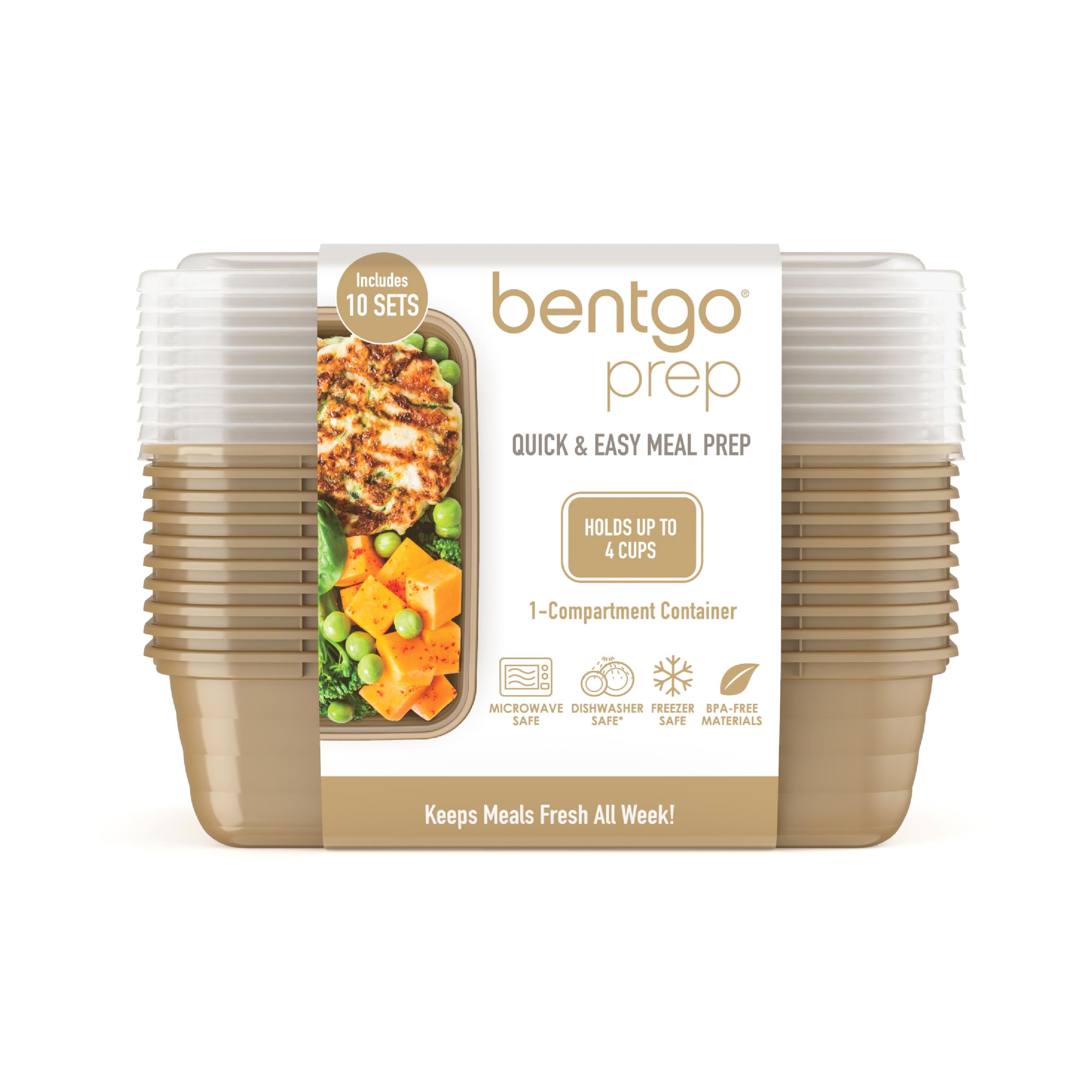 Bentgo Prep 3-Compartment Container, 10 pk., Silver