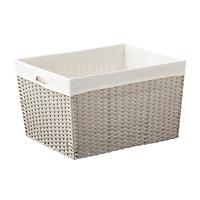 Grey Montauk Rolling Laundry Cart