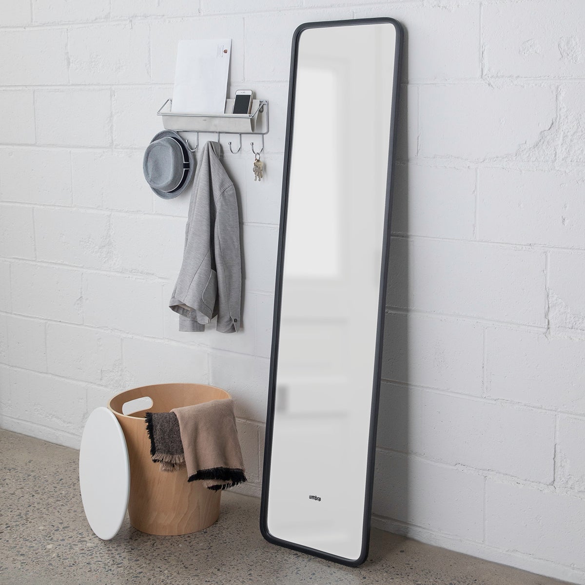 Umbra Hub Leaning Mirror | The Container Store