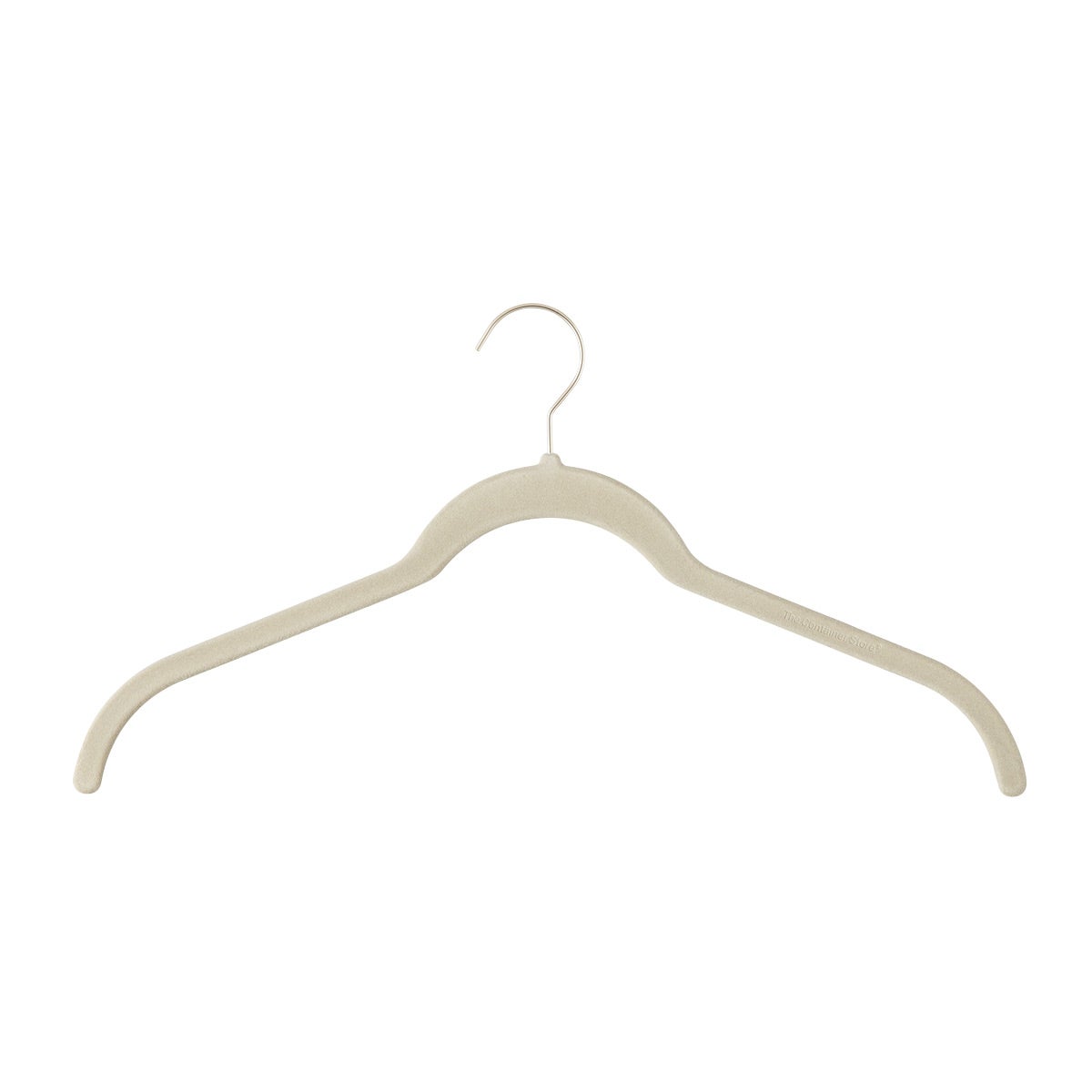 The Container Store Case of 120 Non-Slip Velvet Suit Hangers Taupe, 17-1/2 x 1/4