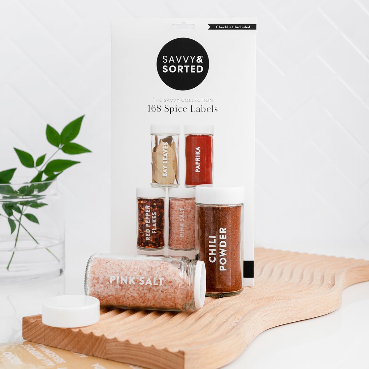 Savvy & Sorted Vertical Spice Labels Pkg/168