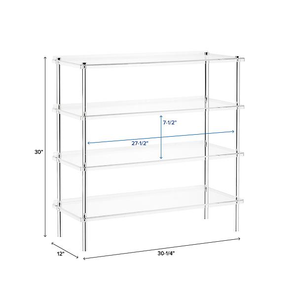 4-Tier Expandable Shoe Rack Graphite, 24-3/4 x 9 x 27 H | The Container Store