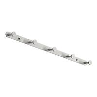 The Container Store Cylinder Rail 5 Hook Brushed Nickel