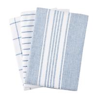 The Container Store Terry Kitchen Towels Blue Pkg/3
