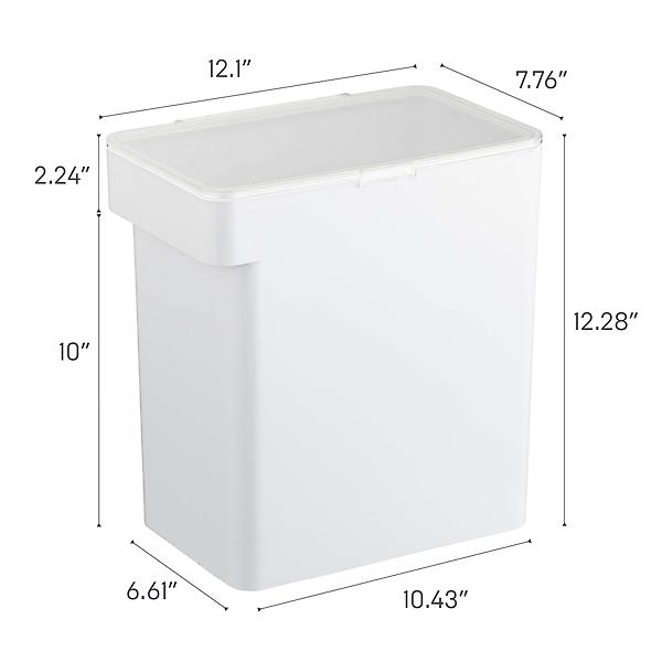 Yamazaki Home Rolling Airtight Pet Food Container - 25 lbs - White