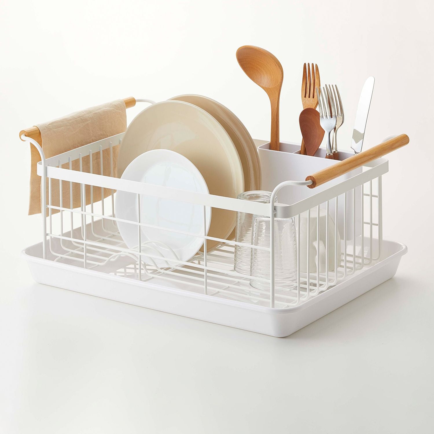 Yamazaki Tosca Over-The-Sink Dish Drainer Rack - White