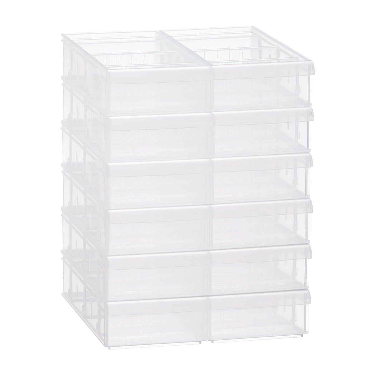 Clear Stackable Plastic Storage Bins