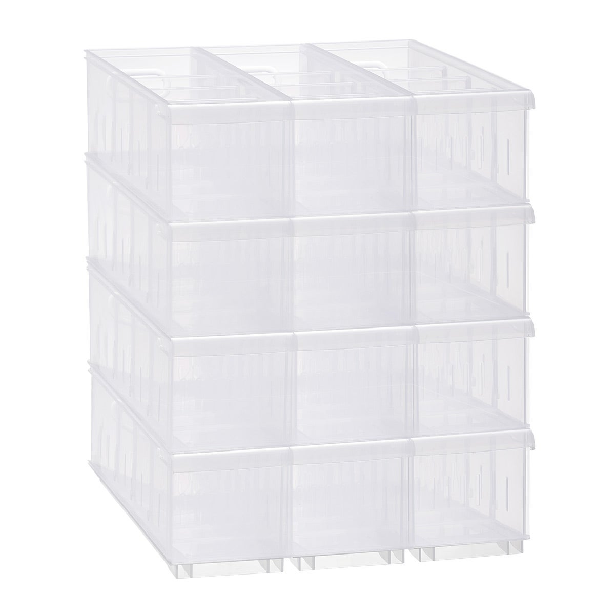 Clear Stackable Plastic Storage Bins