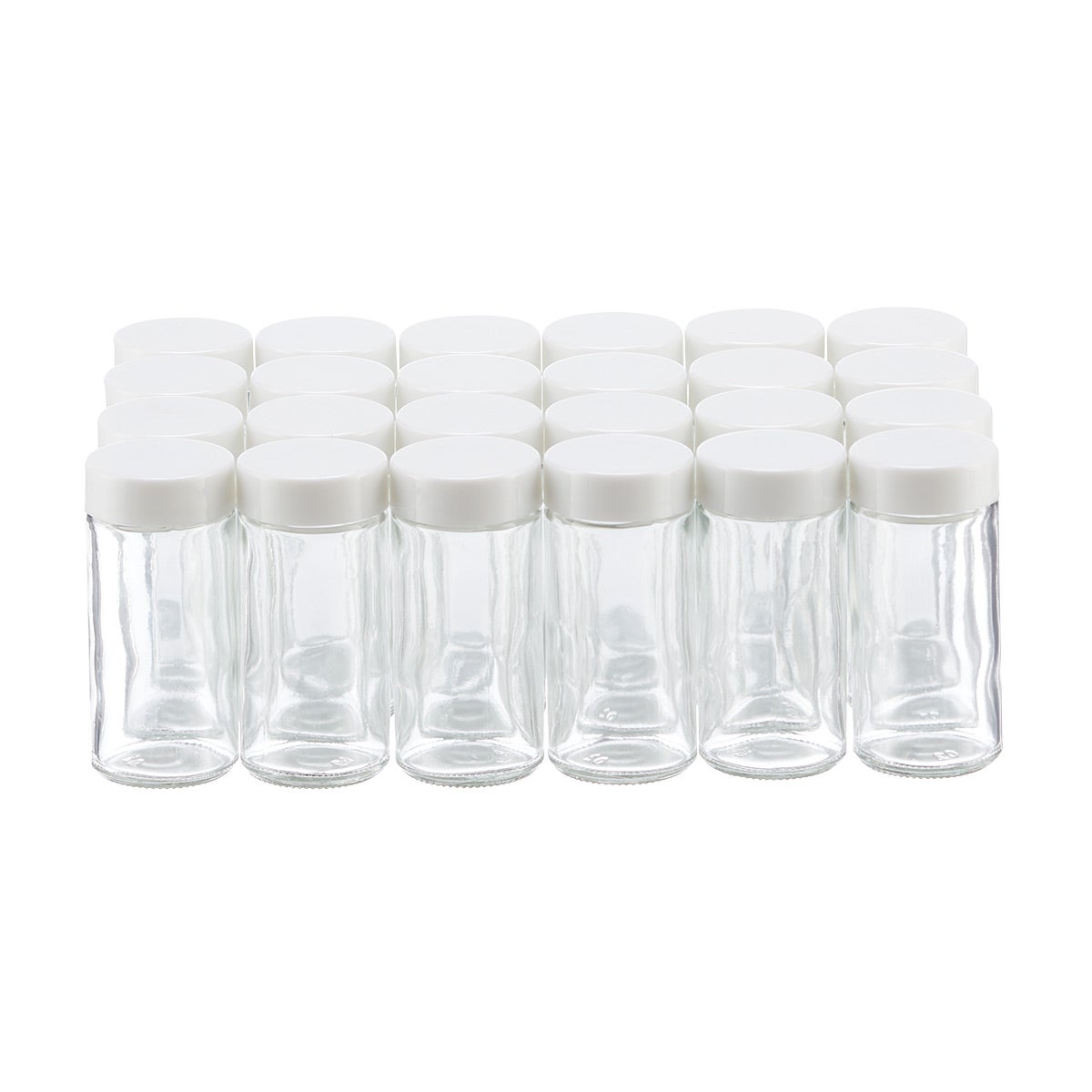 12 Pack Round Spice Bottles 3oz Glass Spice Jars With Silver Metal