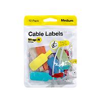 Wrap It Medium Cable Labels Assorted Pkg/10