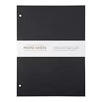 PRINTWORKS Large Photo Album Refill Paper Black Pkg/10