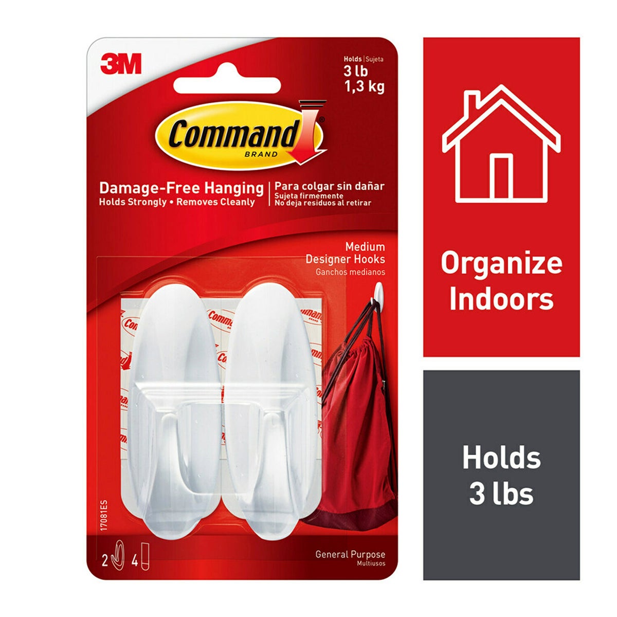 3M White Command Designer Hooks The Container Store