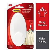 Command Clothes Hanger Hook White