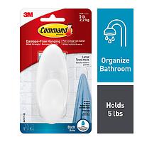 Command Water-Resistant Large Towel Hook Translucent