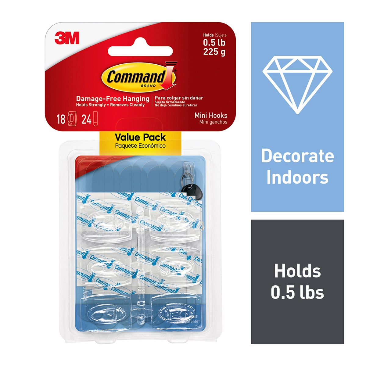 3M Command Adhesive Mini Hooks