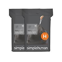 simplehuman 13 gal. Odorsorb Trash Bags 50 ltr. H Pkg/40