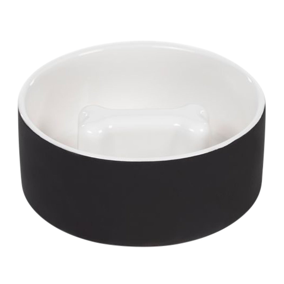 PAIKKA Large Slow-Feed Black Ceramic Dog Bowl + Reviews