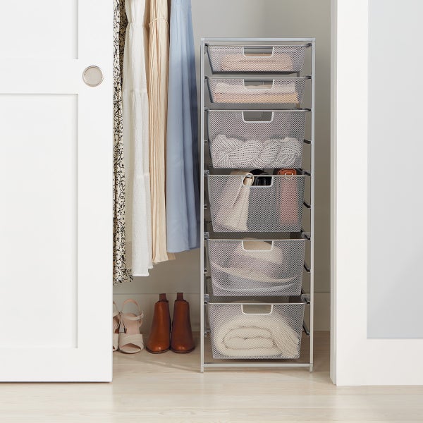 Elfa Mesh Pull-Out Cabinet Drawers