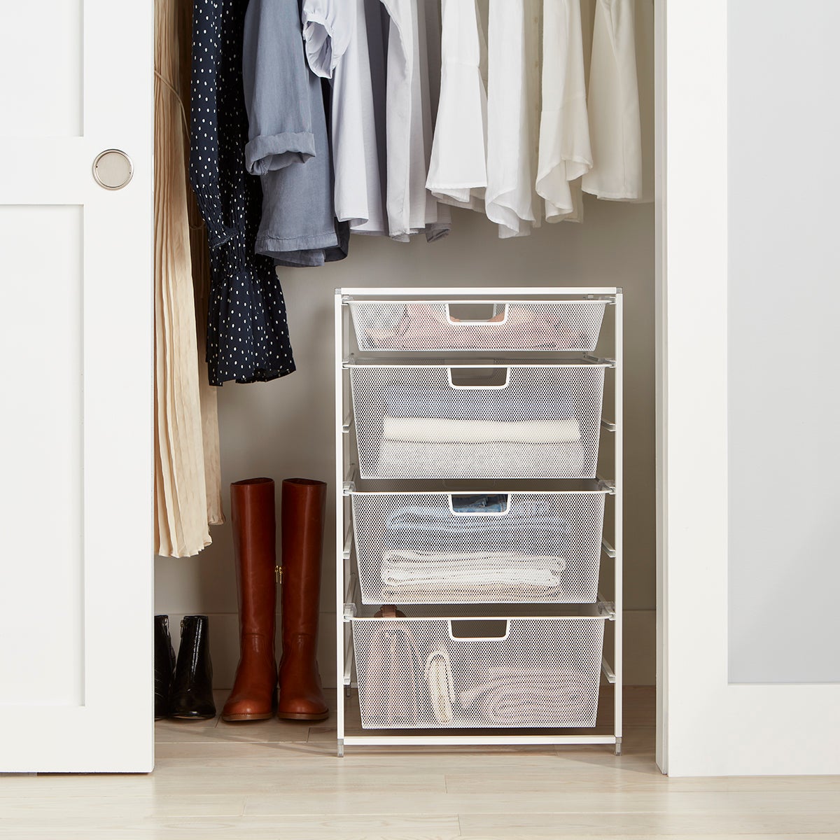 Elfa Mesh Pull-Out Cabinet Drawers