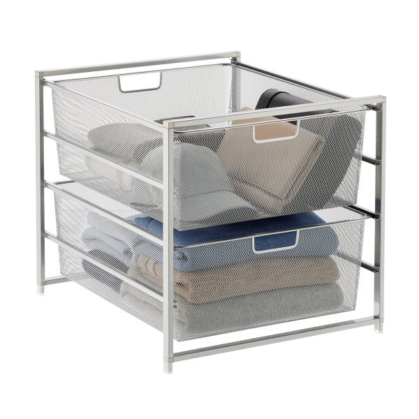 Elfa Graphite Mesh 2-Drawer Unit