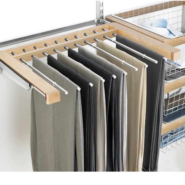 Elfa Décor Walnut Gliding Pant Rack