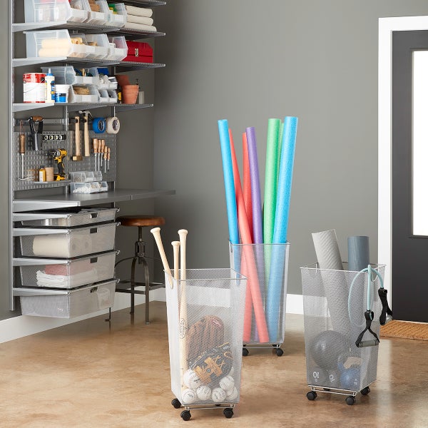 Mesh Handy Bin with Wheels