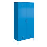 Novogratz Tall 2 Door Cache Metal Locker Cabinet Blue
