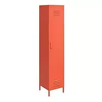Novogratz Tall Cache Single Door Metal Locker Orange