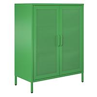 Novogratz Tall 2 Door Mesh Metal Locker Cabinet Green